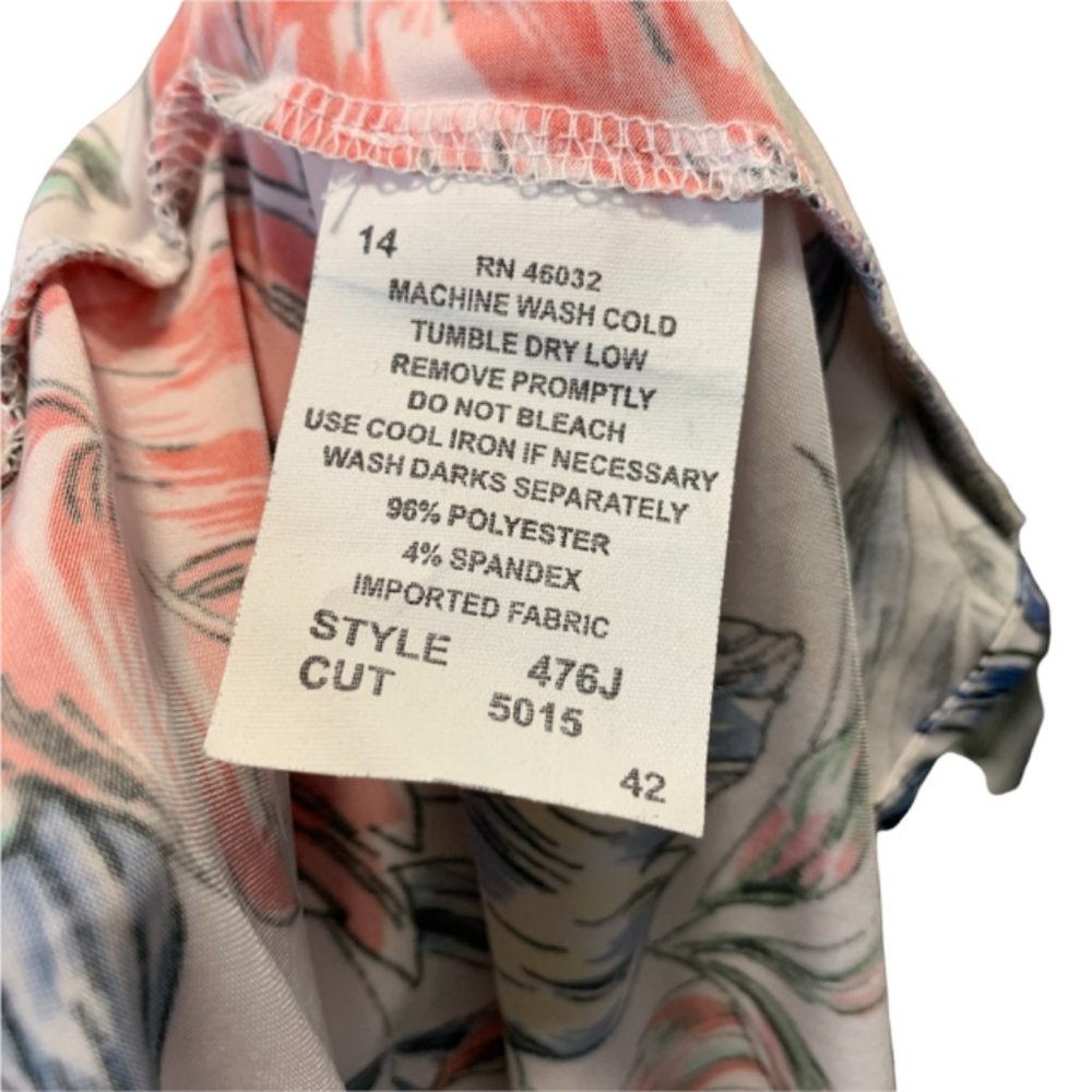 seven forty two Floral Leaf Flowy Shirt Large - Picture 6 of 6